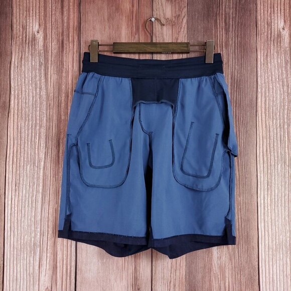 Lululemon Mens Size Medium T.H.E. Short s Linerless Athleisure Navy Blue M7AGCS - Picture 3 of 14